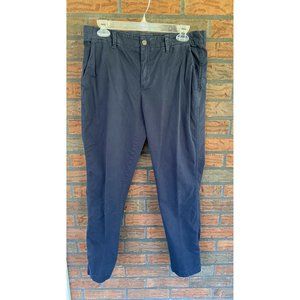 Navy Blue Gap Pants Size 6 Straight Leg Stretch Trousers Soft 4 Pocket Bottoms